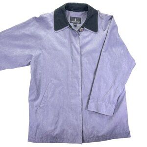 London Fog Mens Lavender & Black Collar Jacket L Nylon & Polyester